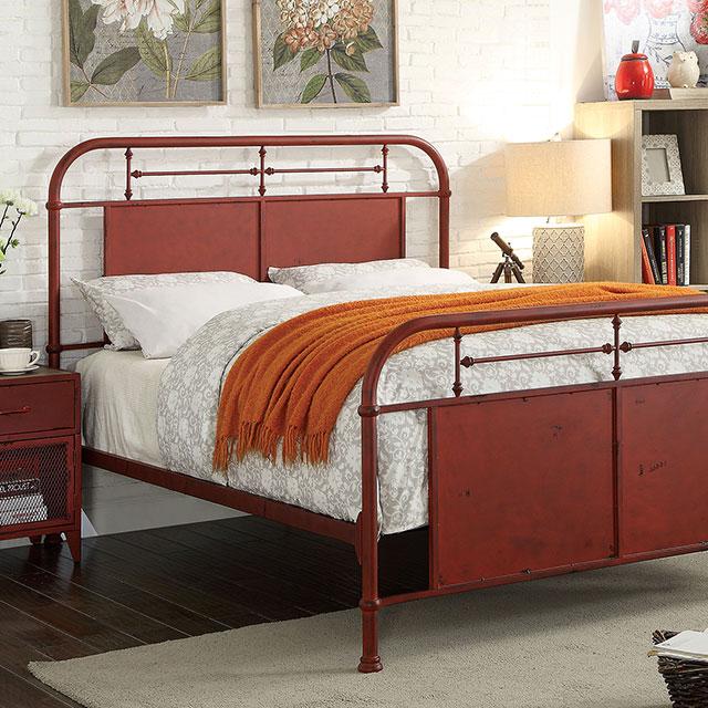 Haldus Cal.King, E.King, & Twin Bed White, Ivory, & Red - Furniture Home Store (Hanford, CA)