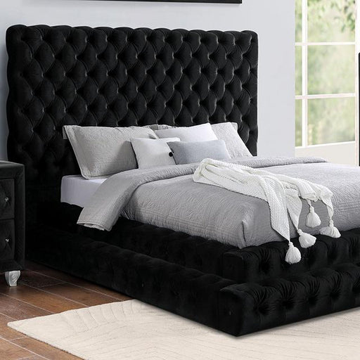 STEFANIA E.King & Queen Bed, Black & Gray - Furniture Home Store (Hanford, CA)