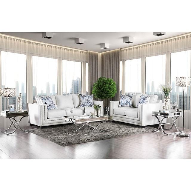 Ilse Off-White/Blue Sofa - Furniture Home Store (Hanford, CA)