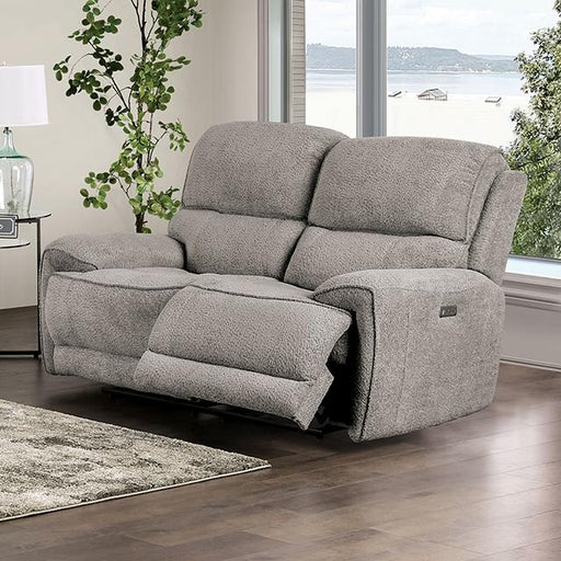 MORCOTE Power Loveseat, Light Gray - Furniture Home Store (Hanford, CA)