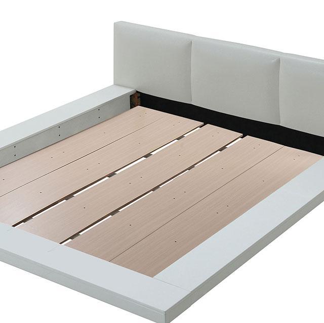 Christie Glossy White Cal.King, E,King, & Queen Bed - Furniture Home Store (Hanford, CA)