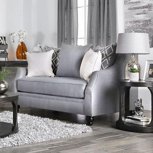 Nefyn Gray Love Seat - Furniture Home Store (Hanford, CA)