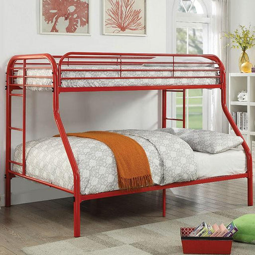 Opal Red Twin/Full Bunk Bed - Furniture Home Store (Hanford, CA)