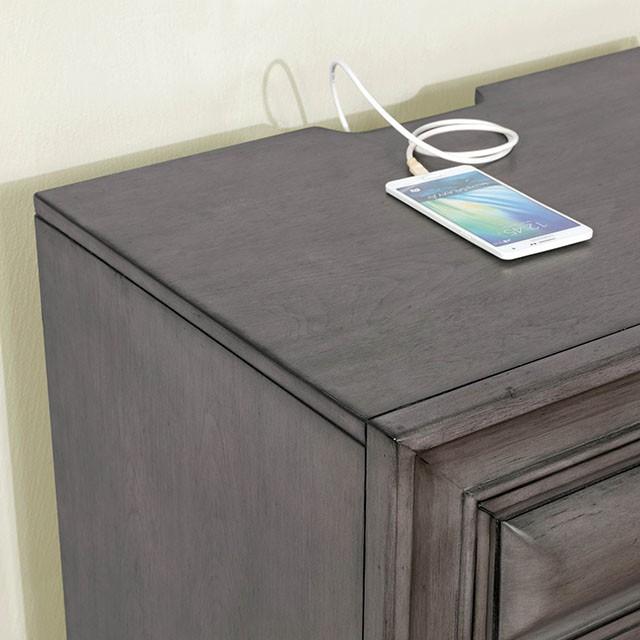 Brandt Gray Night Stand - Furniture Home Store (Hanford, CA)