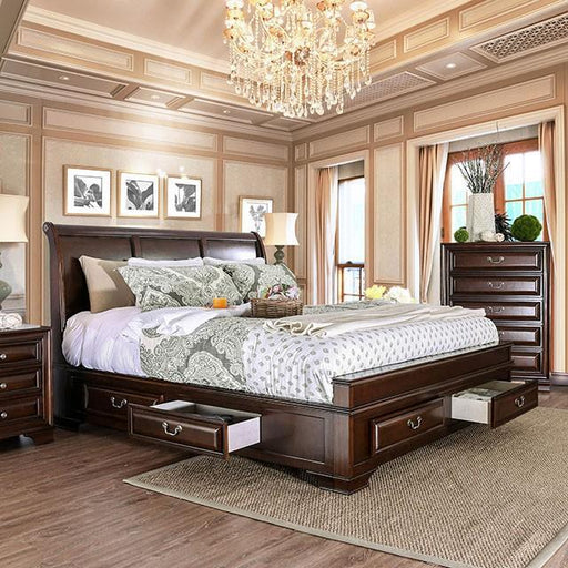 Brandt Bed Chrome & Gray - Furniture Home Store (Hanford, CA)