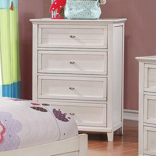 Brogan Antique White Chest - Furniture Home Store (Hanford, CA)
