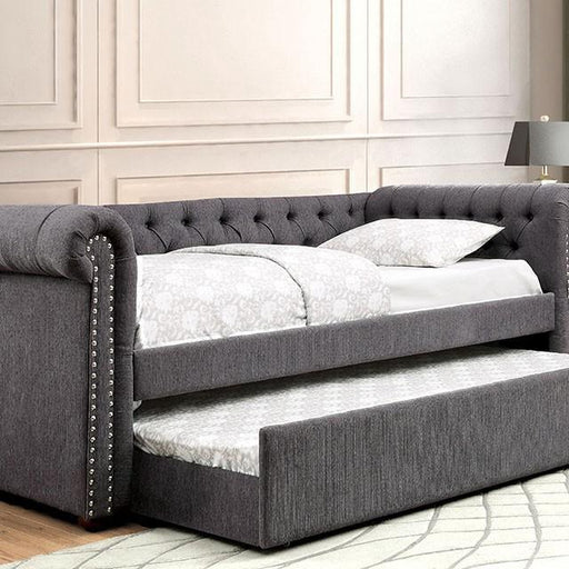 LEANNA Gray Daybed w/ Trundle, Gray - Furniture Home Store (Hanford, CA)
