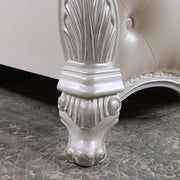 Ventresca E.King & Queen Bed White & Chrome - Furniture Home Store (Hanford, CA)