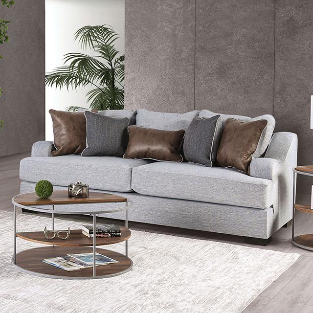 SKYLINE Sofa, Light Gray/Brown - Furniture Home Store (Hanford, CA)