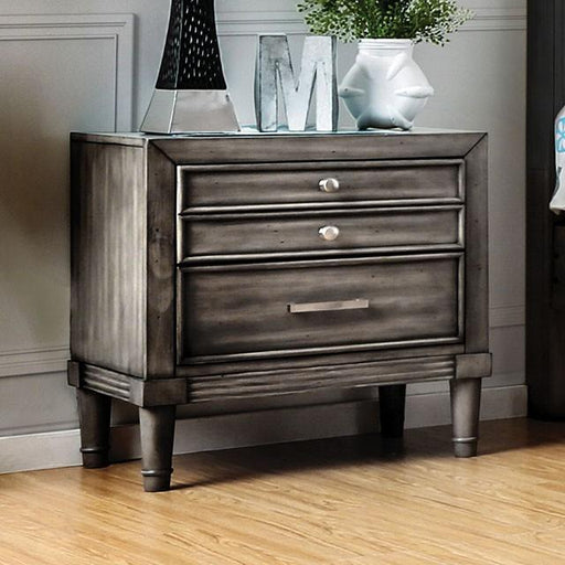 DAPHNE Gray Night Stand - Furniture Home Store (Hanford, CA)