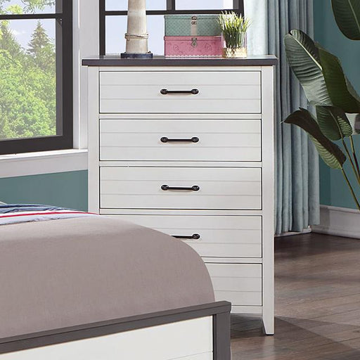 PRIAM Chest, White/Gray - Furniture Home Store (Hanford, CA)