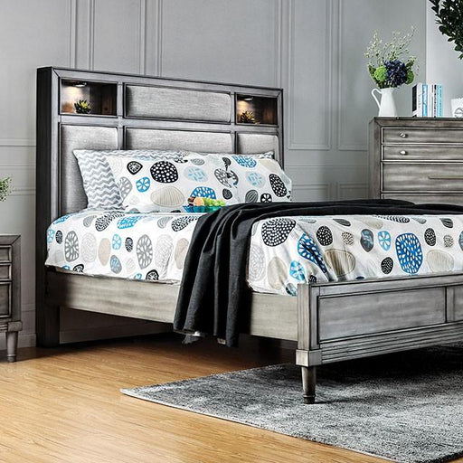 DAPHNE Gray Cal.King, E.King & Queen Bed - Furniture Home Store (Hanford, CA)