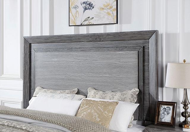 RAIDEN Cal.King, E.King, & Queen Bed, Gray - Furniture Home Store (Hanford, CA)