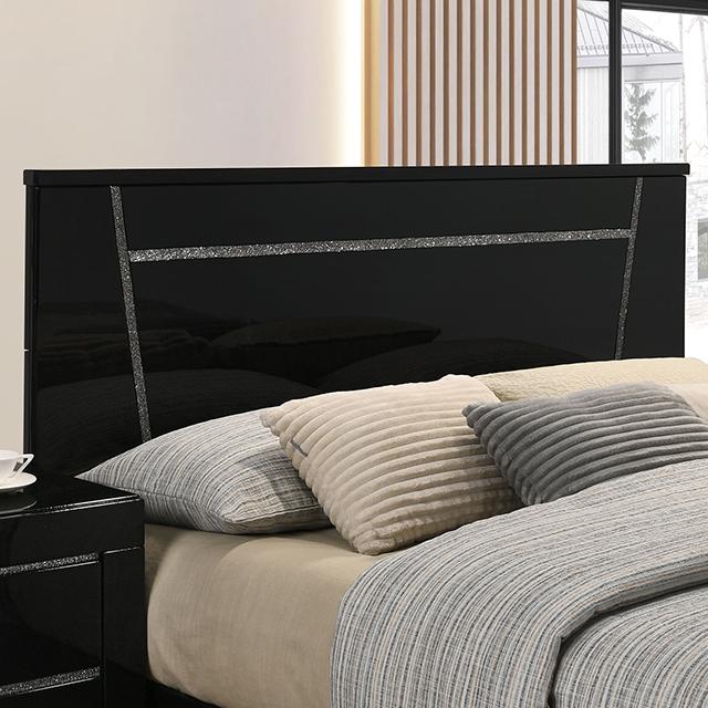 MAGDEBURG Cal.King Bed, Black & White - Furniture Home Store (Hanford, CA)