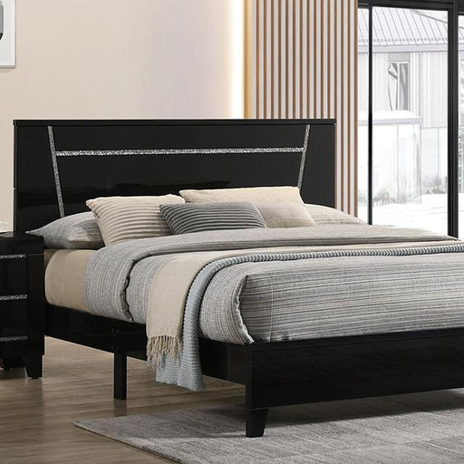 MAGDEBURG Cal.King Bed, Black & White - Furniture Home Store (Hanford, CA)