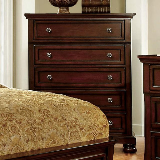 NORTHVILLE Dark Cherry Chest - Furniture Home Store (Hanford, CA)