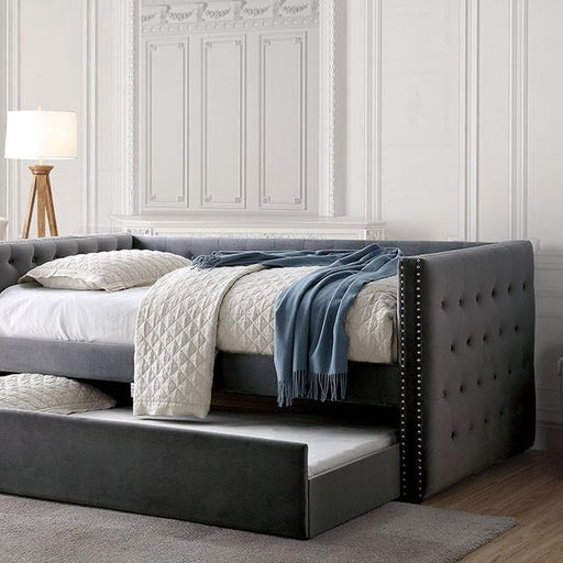 Susanna Gray Daybed w/ Trundle, Gray - Furniture Home Store (Hanford, CA)