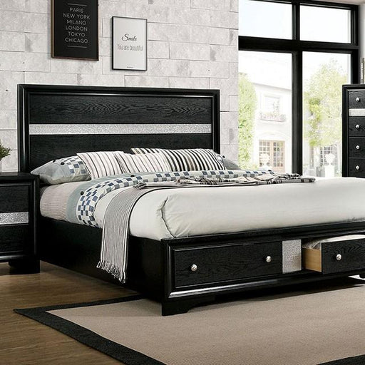 CHRISSY E.King, Full, & Queen Bed White, Grey, & Black - Furniture Home Store (Hanford, CA)