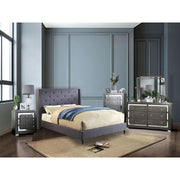 Anabelle E.King Bed Purple & Natural - Furniture Home Store (Hanford, CA)