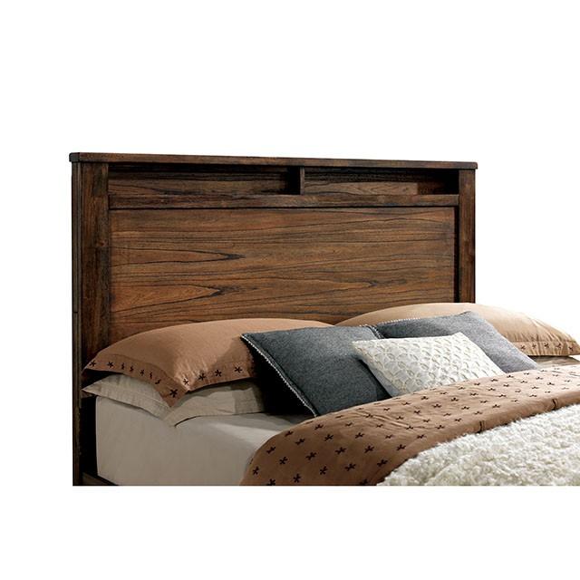 ELKTON Oak Cal.King, E.King, & Queen Bed - Furniture Home Store (Hanford, CA)