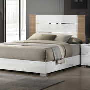 ERLANGEN Cal.King & E.King Bed, White/Natural - Furniture Home Store (Hanford, CA)