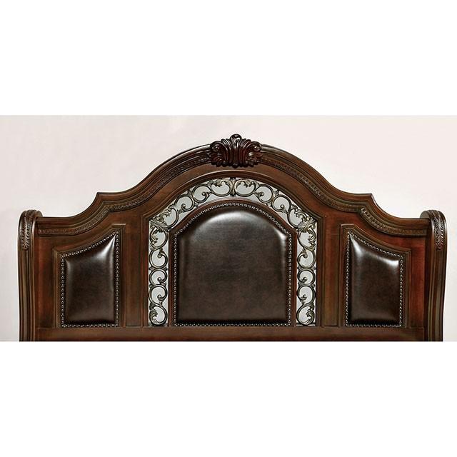 Flandreau Brown Cherry/Espresso Cal.King, E.King & Queen Bed - Furniture Home Store (Hanford, CA)