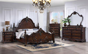 Francione E.King & Queen Bed White & Chrome - Furniture Home Store (Hanford, CA)