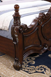 Francione E.King & Queen Bed White & Chrome - Furniture Home Store (Hanford, CA)