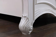 Francione E.King & Queen Bed White & Chrome - Furniture Home Store (Hanford, CA)