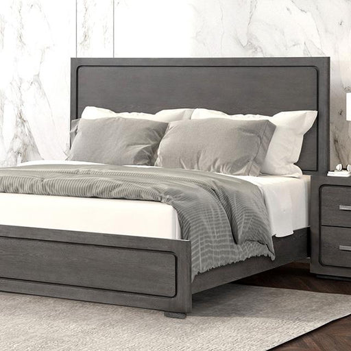 Crowthorne E.King & Queen Bed Grey & White - Furniture Home Store (Hanford, CA)