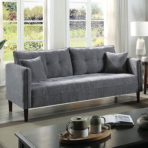 LYNDA Sofa w/ Pillows, Dark Gray - Furniture Home Store (Hanford, CA)