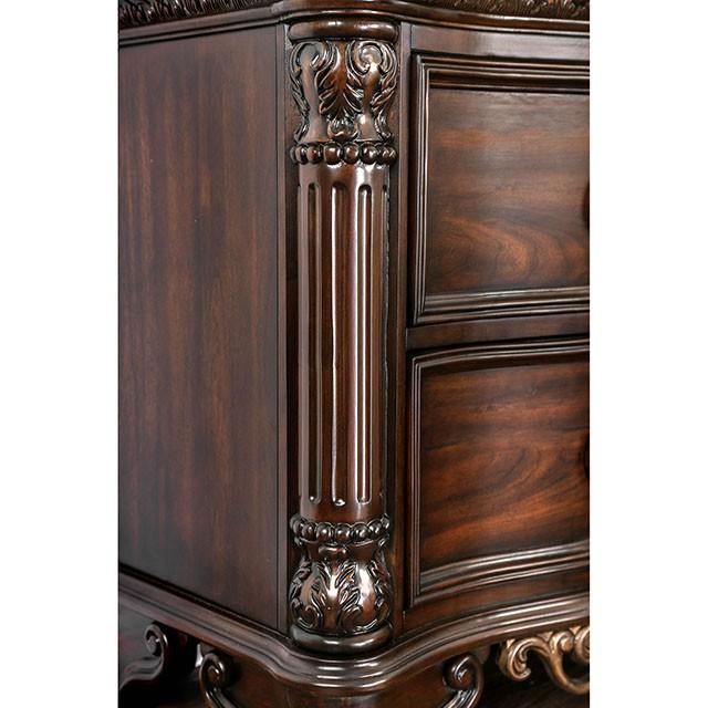 Menodora Brown Cherry Cal.King, E.King, Queen Bed - Furniture Home Store (Hanford, CA)