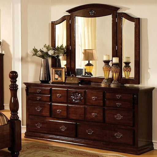 Tuscan II Glossy Dark Pine Dresser - Furniture Home Store (Hanford, CA)