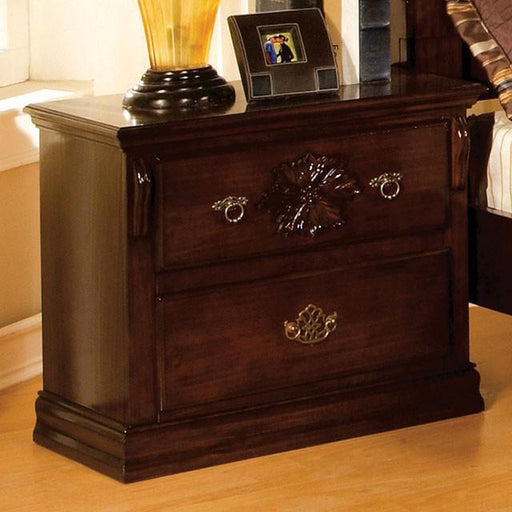 Tuscan II Glossy Dark Pine Night Stand - Furniture Home Store (Hanford, CA)