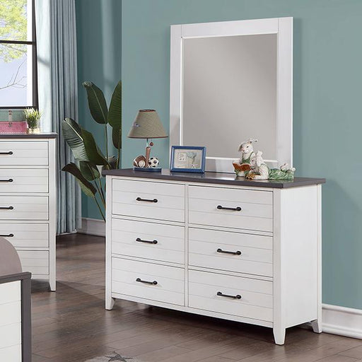 PRIAM Dresser, White/Gray - Furniture Home Store (Hanford, CA)
