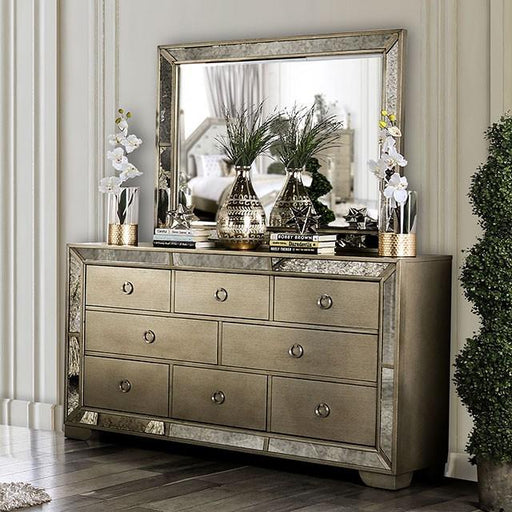 LORAINE Champagne Dresser - Furniture Home Store (Hanford, CA)