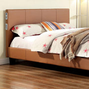 Evans E.King & Cal.King Bed Espressso, White, & Camel - Furniture Home Store (Hanford, CA)