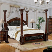 Mandalay Brown Cherry Queen Bed - Furniture Home Store (Hanford, CA)