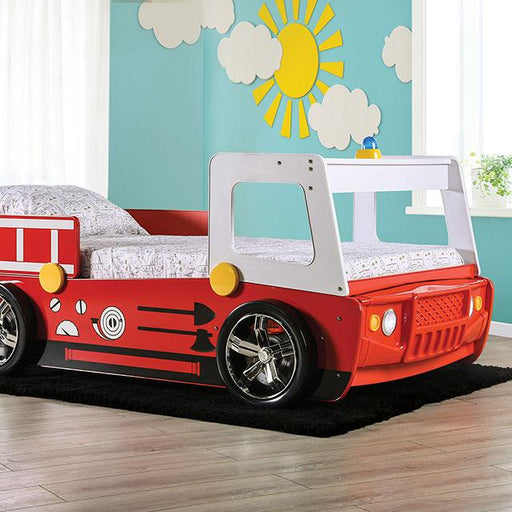 FIERSTALL Twin Bed, Red - Furniture Home Store (Hanford, CA)