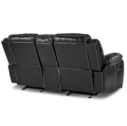 Bastrop Double Glider Reclining Loveseat in Black 8230BLK-2 - Furniture Home Store (Hanford, CA)