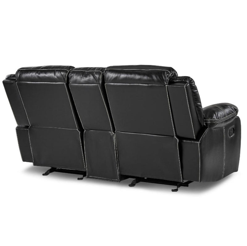 Bastrop Double Glider Reclining Loveseat in Black 8230BLK-2 - Furniture Home Store (Hanford, CA)