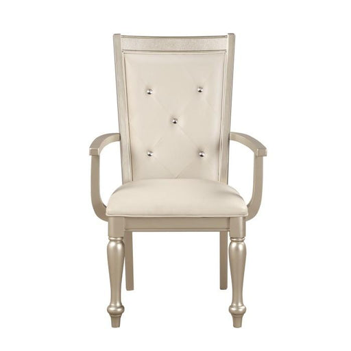 Celandine Arm Chair in Silver (Set of 2) - Furniture Home Store (Hanford, CA)