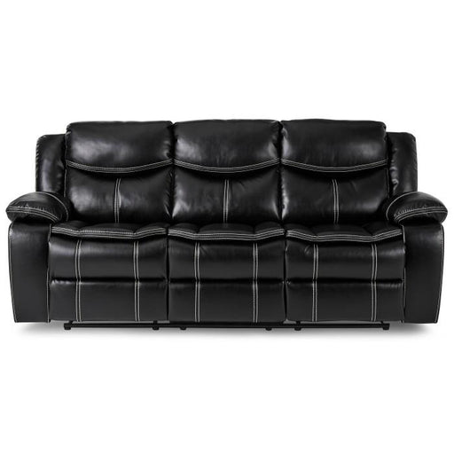 Bastrop Double Reclining Sofa in Black 8230BLK-3 - Furniture Home Store (Hanford, CA)