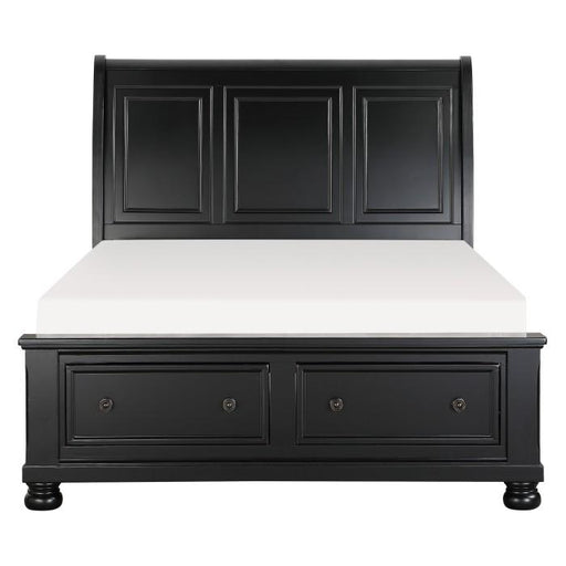 Laurelin Queen Sleigh Platform Storage Bed in Black 1714BK-1 - Furniture Home Store (Hanford, CA)