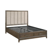 Cambridge (3) Queen Platform Bed with Footboard Storage - Furniture Home Store (Hanford, CA)