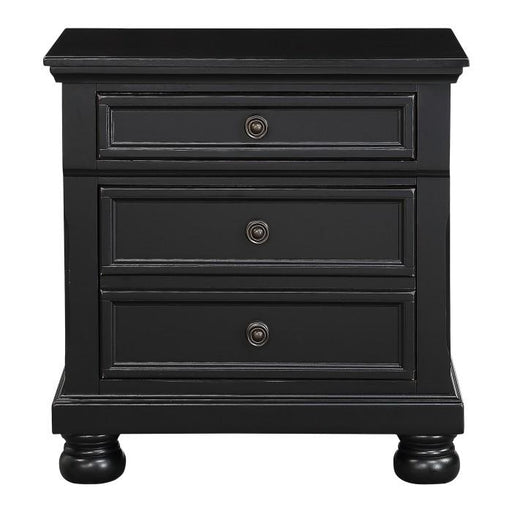 Laurelin 3 Drawer Nightstand in Black 1714BK-4 - Furniture Home Store (Hanford, CA)