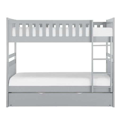 B2063-1R - (4) Twin/Twin Bunk Bed with Twin Trundle - Furniture Home Store (Hanford, CA)