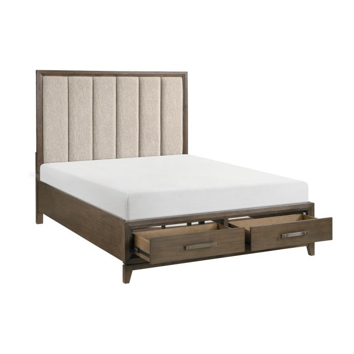 Cambridge (3) Queen Platform Bed with Footboard Storage - Furniture Home Store (Hanford, CA)