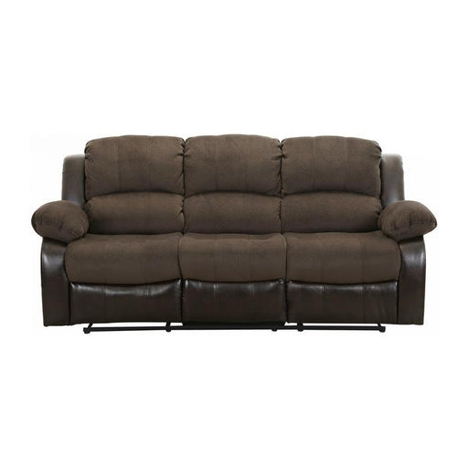 Granley Double Reclining Sofa in Chocolate 9700FCP-3 - Furniture Home Store (Hanford, CA)