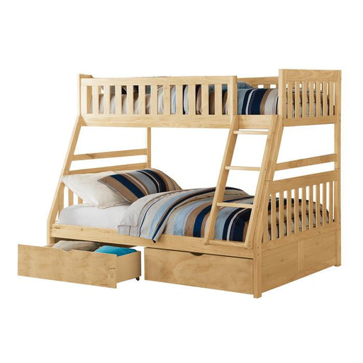 B2043TF-1T - (4) Twin/Full Bunk Bed with Storage Boxes - Furniture Home Store (Hanford, CA)